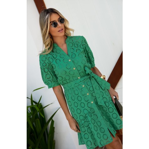Vestido Carol-Verde Bandeira #07731c-G