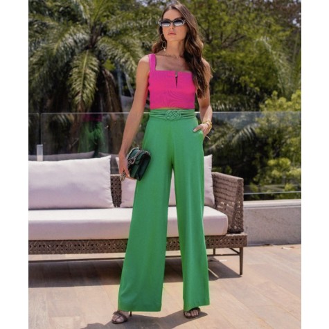 Calça Pantalona Eterna-Verde Bandeira #07731c-M