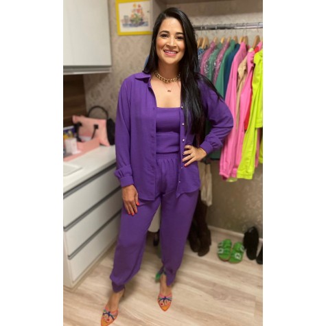 Calça Luiza-Roxo #3C1053-M