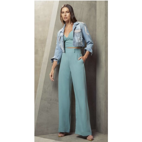 Calça Pantalona Basic Day-Pink #f73583-M